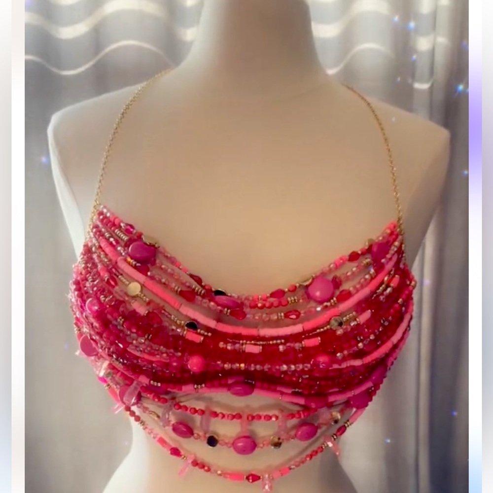 Barbie custom beaded bra top